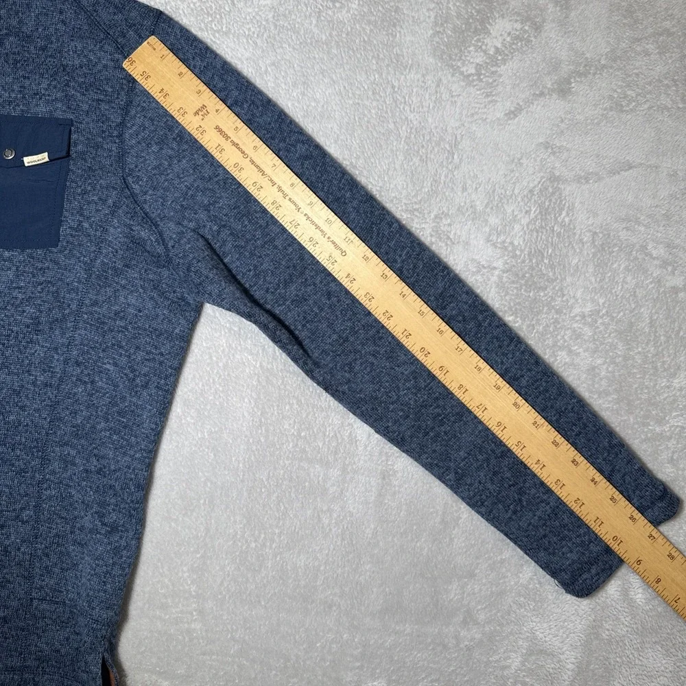 Woolrich Sweater Mens‎ XL Blue Quarter Snap Pullover Fleece Outdoor Warm Pocket